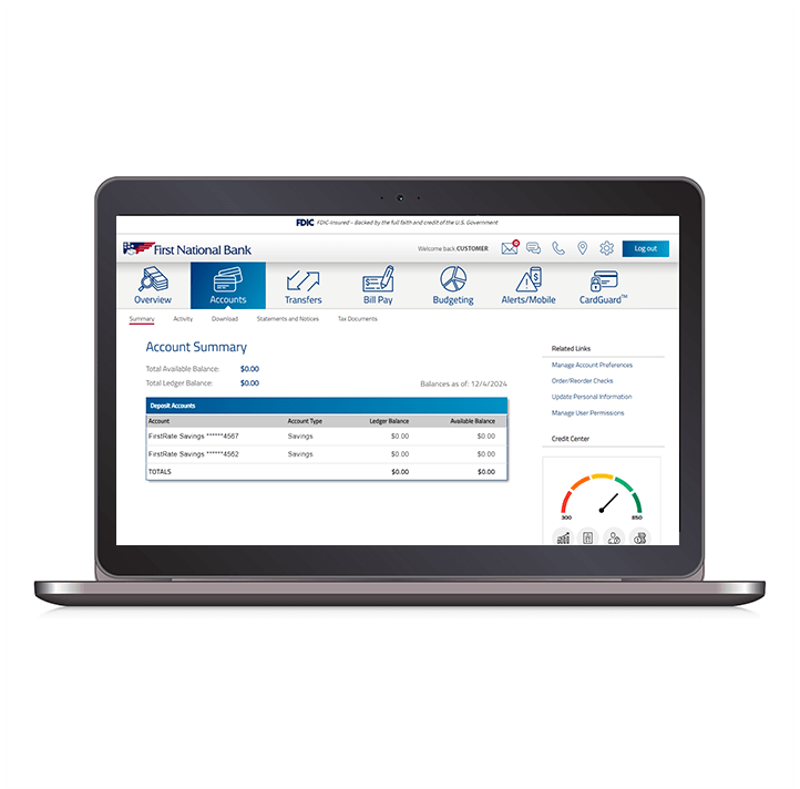 Online Banking First National Bank