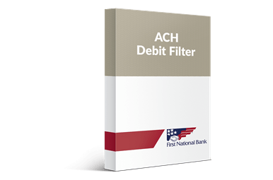 ACH Debit Filter box
