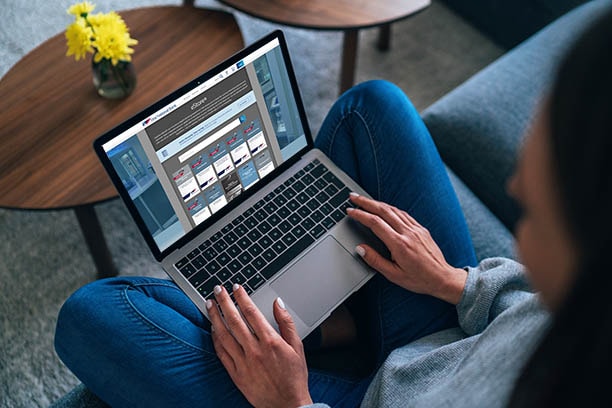 person on laptop